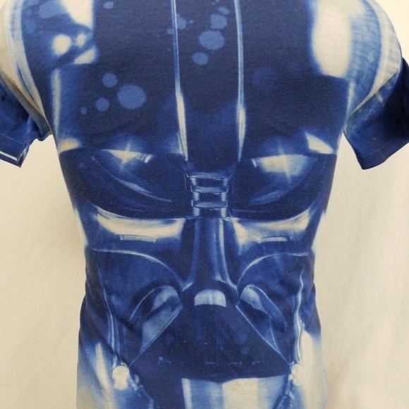 Darth Vader Light Saber Blue Graphic T Shirt 100% - Picture 2 of 6